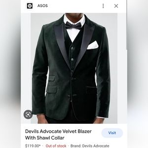Devil's advocate velvet blazer